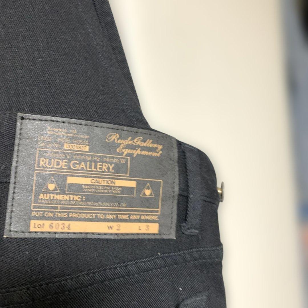 サイズ2RUDE GALLERY ブラックオーバーオール