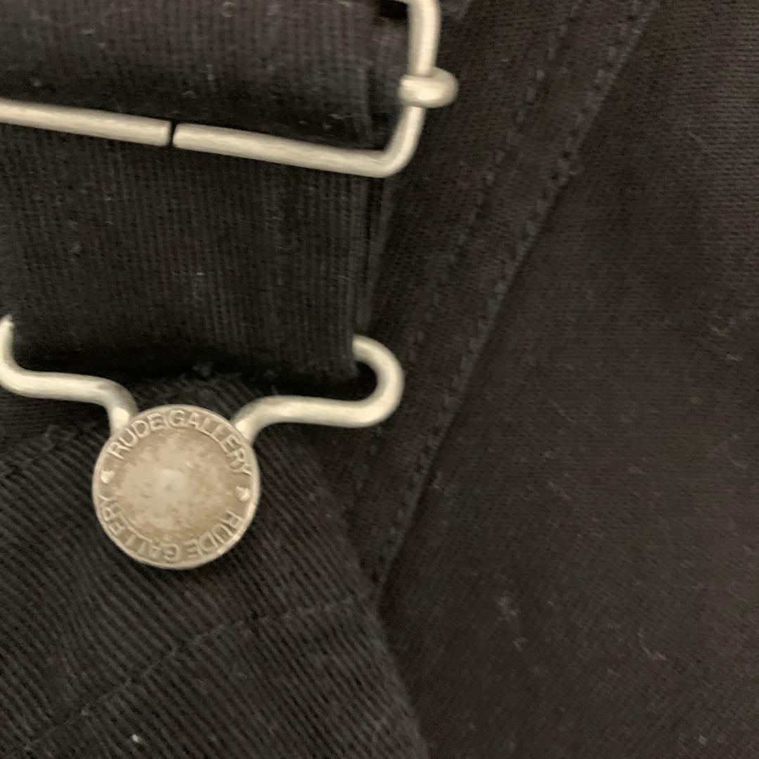 サイズ2RUDE GALLERY ブラックオーバーオール