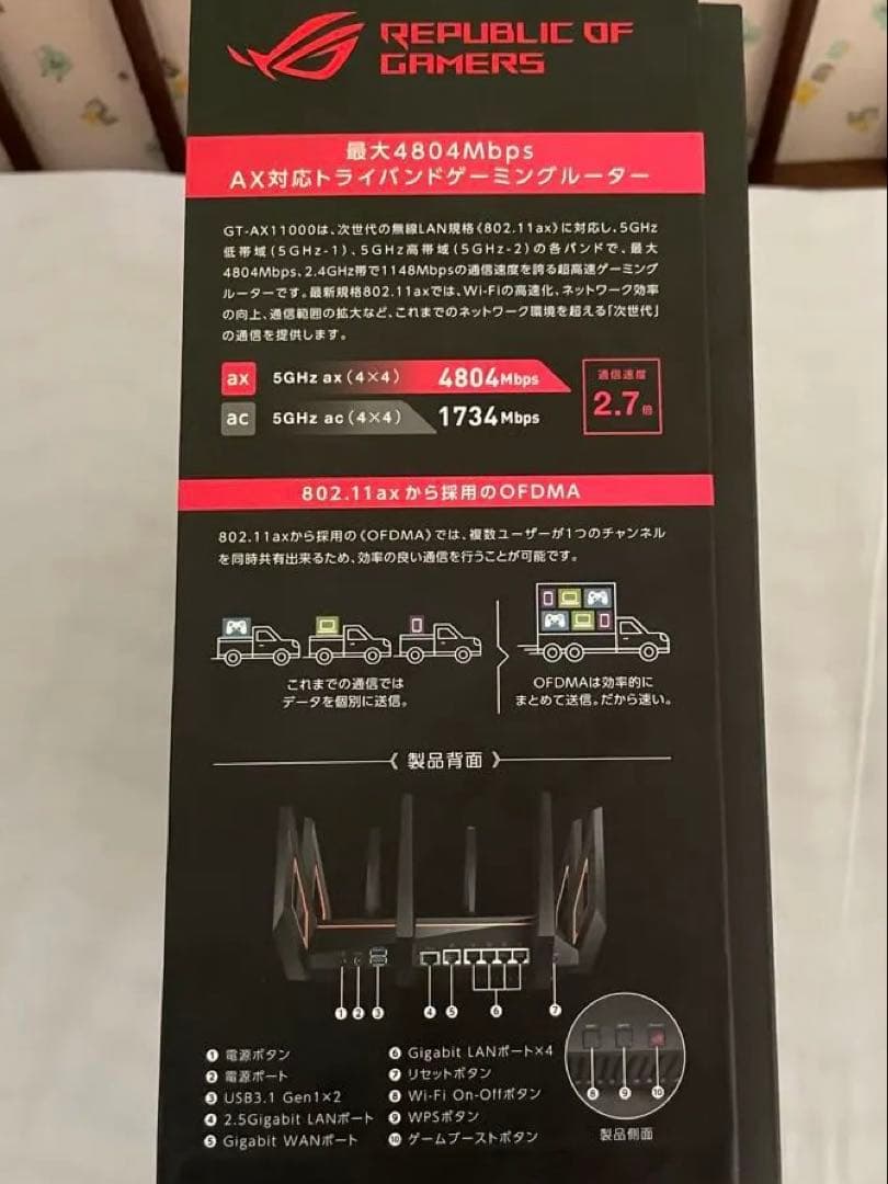 ASUS GT-AX11000 ゲーミング Wi-Fiルーター