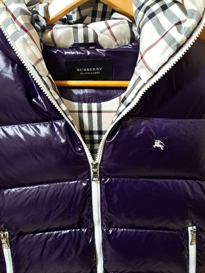 早い者勝ち　美品シャイニーパープル　バーバリーブラックレーベル　クレストブリッジ