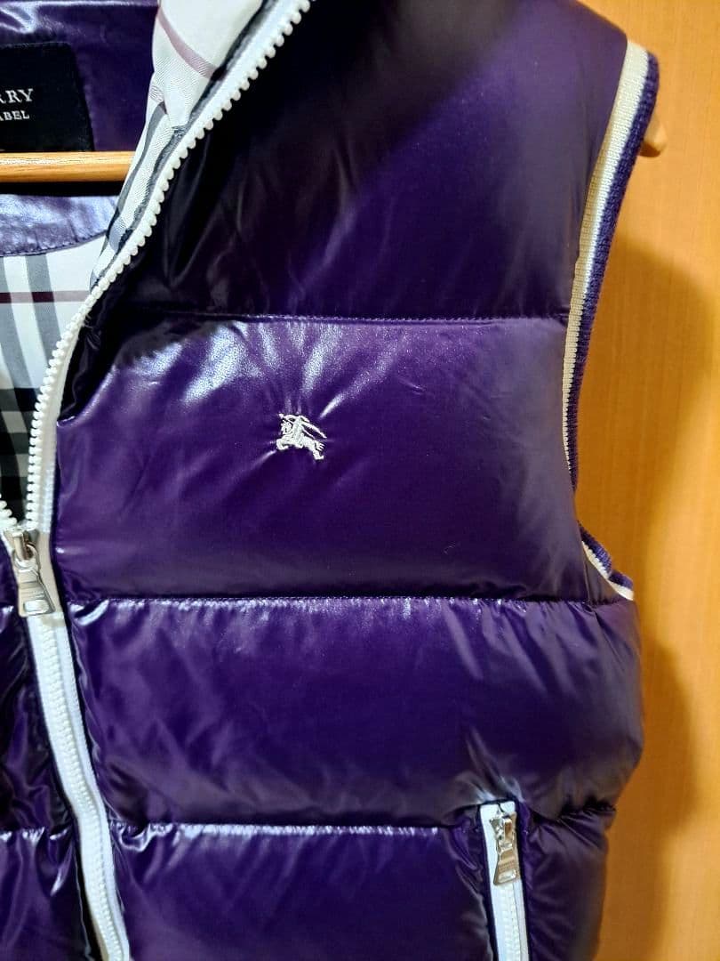 早い者勝ち　美品シャイニーパープル　バーバリーブラックレーベル　クレストブリッジ