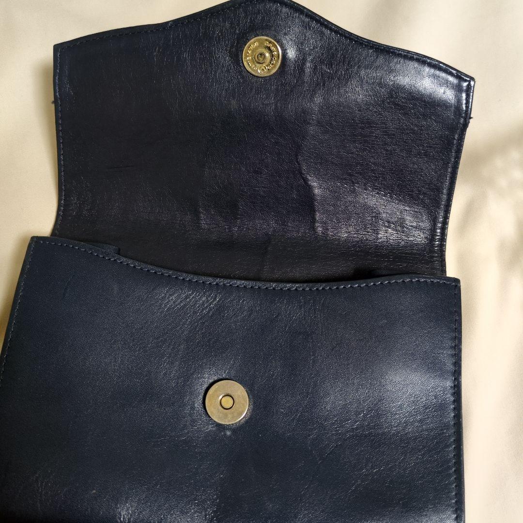 Dior ネイビーレザー クラッチバッグ　ヴィンテージ