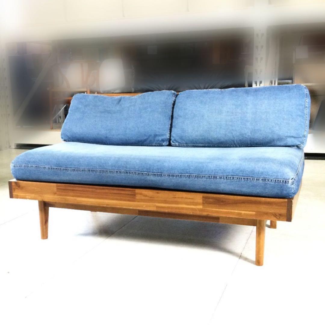 unico ウニコ SWELLA スウェラ ベンチアームレスソファ デニム