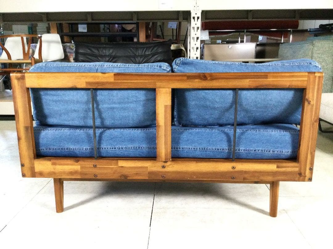 unico ウニコ SWELLA スウェラ ベンチアームレスソファ デニム