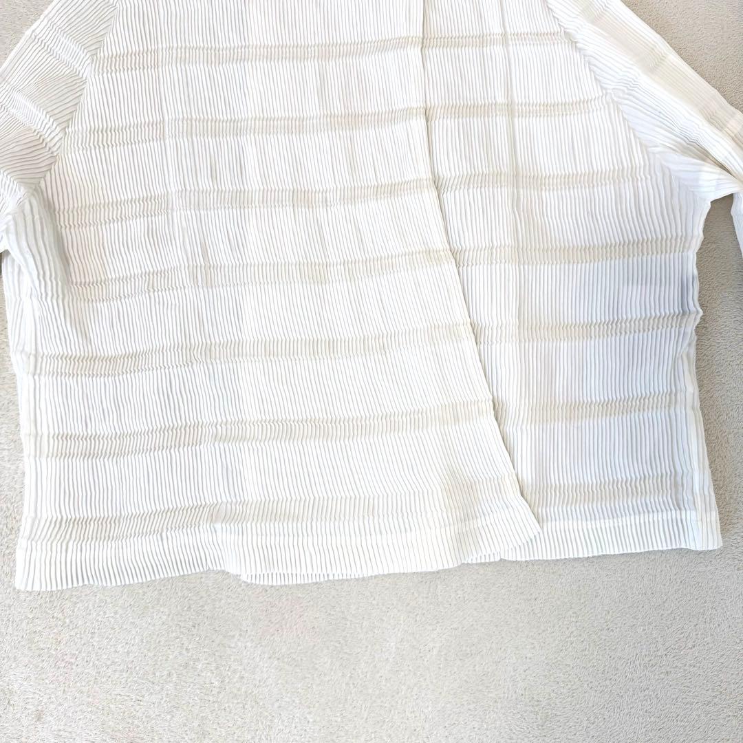 専用　ISSEY MIYAKE プリーツ　ホワイト　変形　長袖　　カーディガン