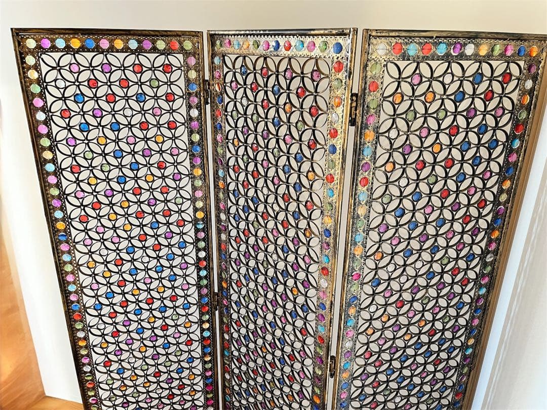 パーテーション　アンティーク　3連