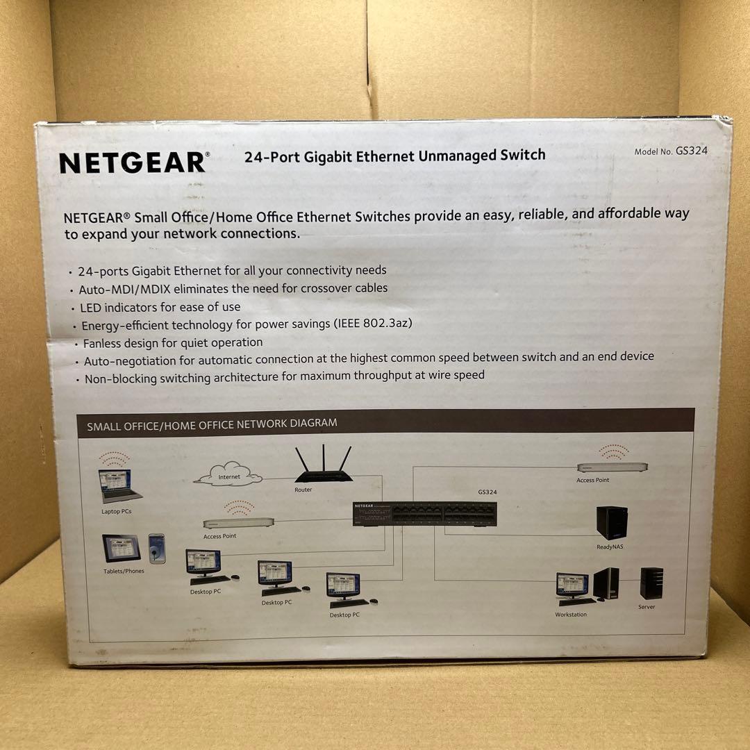 NETGEAR ラックマウント型 アンマネージ スイッチングハブ GS324