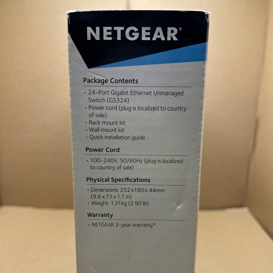 NETGEAR ラックマウント型 アンマネージ スイッチングハブ GS324