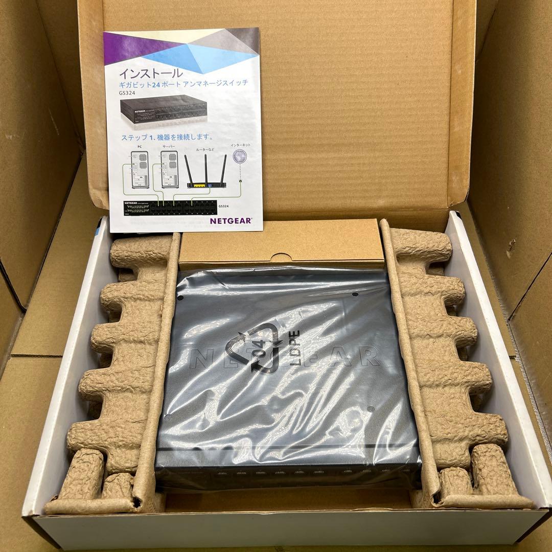 NETGEAR ラックマウント型 アンマネージ スイッチングハブ GS324