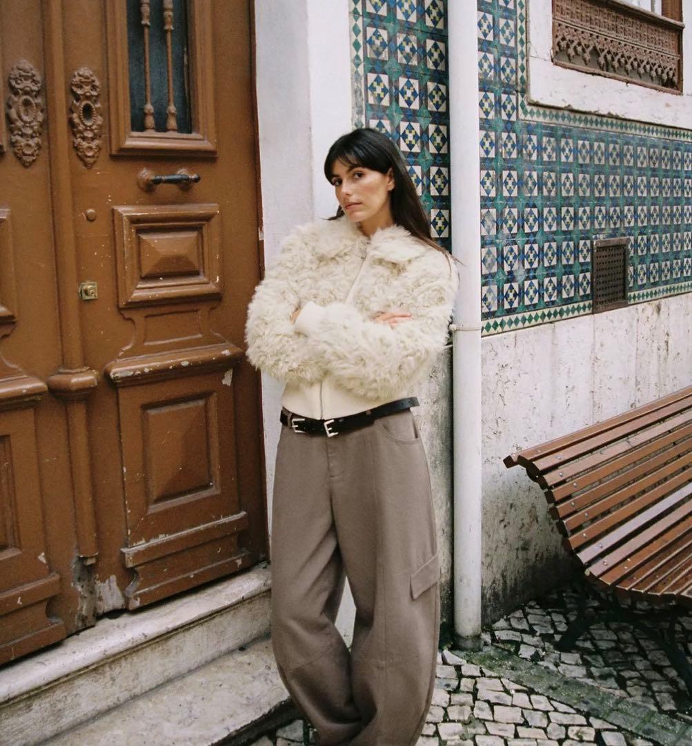 【完売品】【美品】 ZARA フェイクファーボンバージャケット S