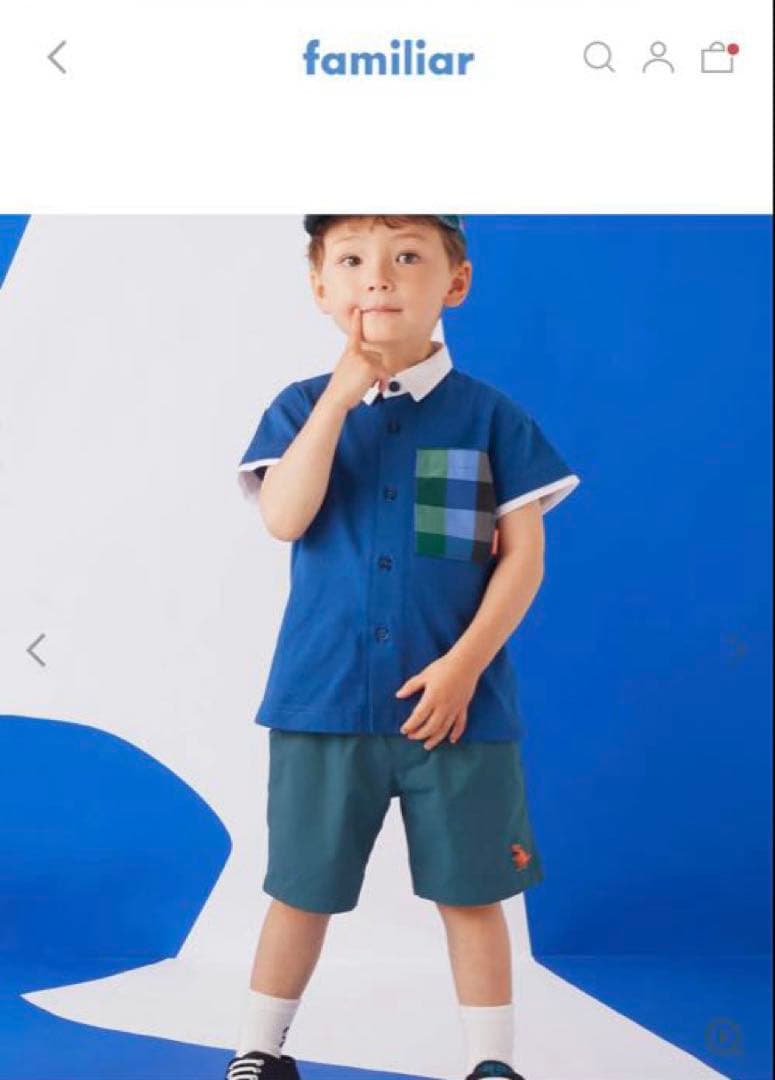 新品・未使用　familiar 半袖シャツ　Tシャツ　100センチ　現行品