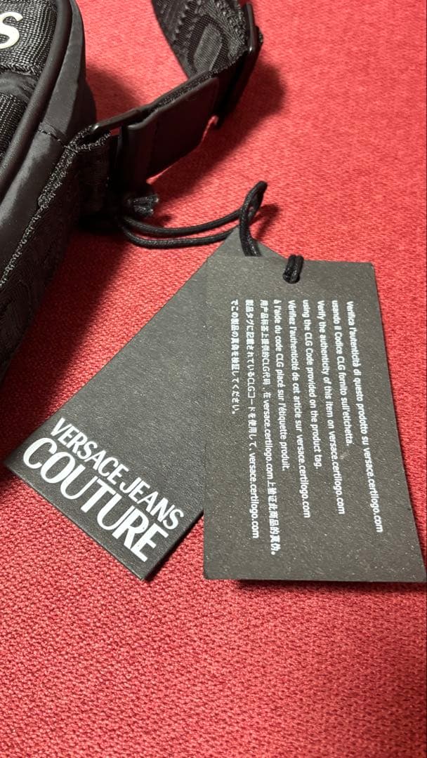 VERSACE JEANS COUTURE ショルダーバッグ ブラック 未使用品