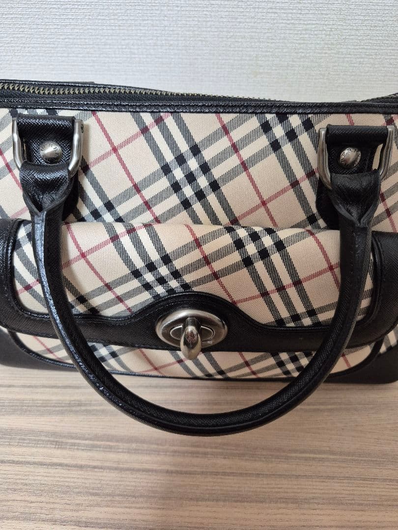 バーバリー　ノバチェックハンドバッグ　ミニボストン　西川ヴィンテージ品
