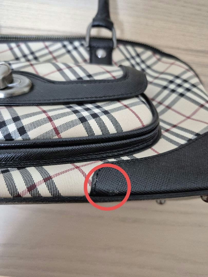 バーバリー　ノバチェックハンドバッグ　ミニボストン　西川ヴィンテージ品