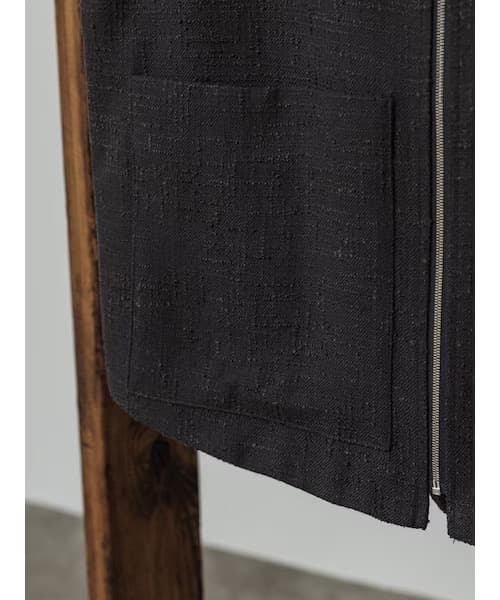 トップス LIDNM LIGHT TWEED ZIP VEST