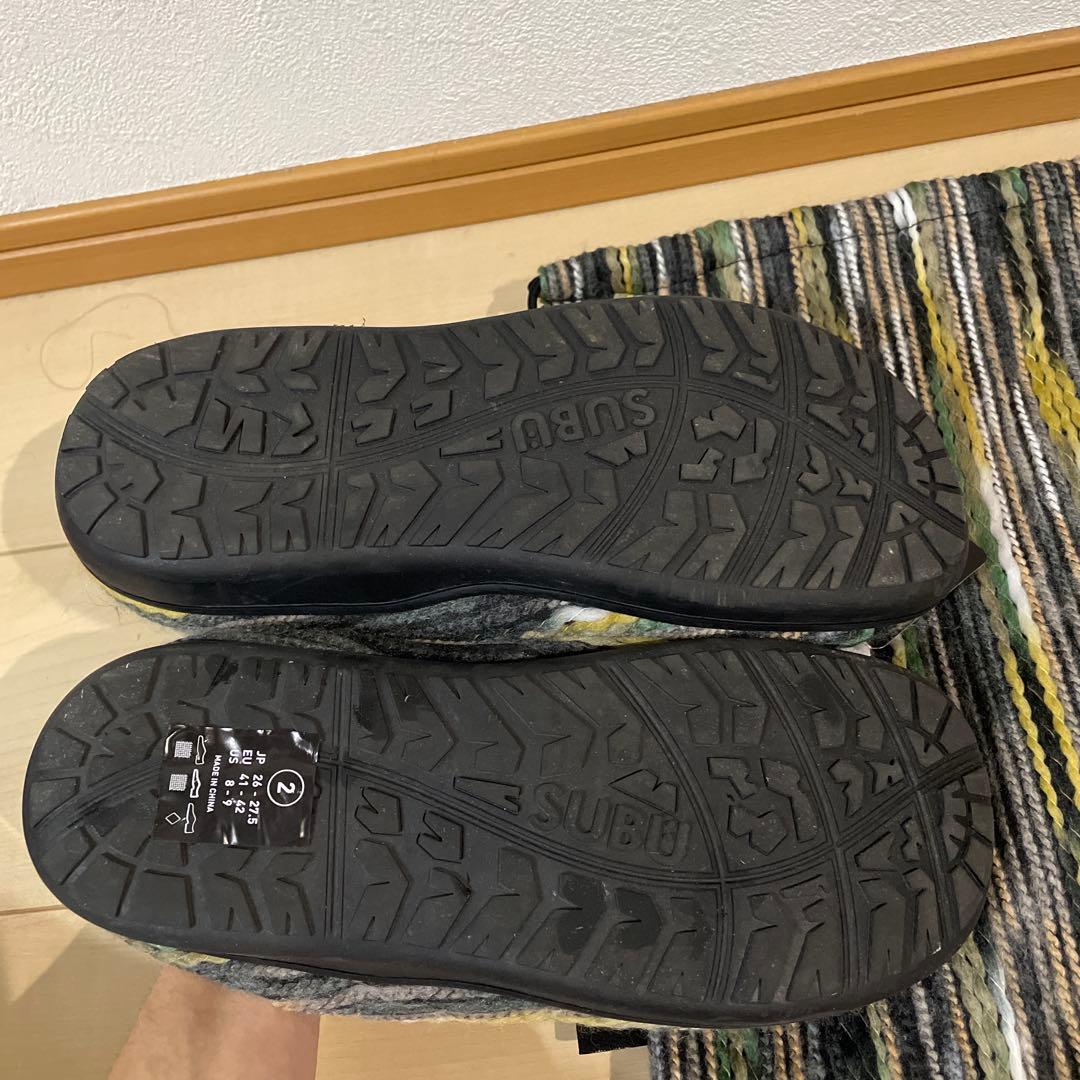 専用。SUBU ストライプスリッパ 収納袋付き