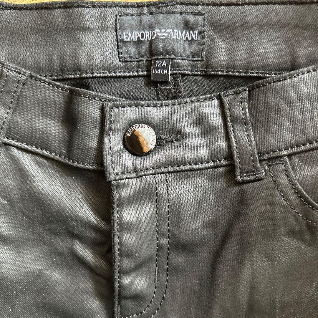 ゆら　エンポリオ・アルマーニ　キッズ　レザー風パンツ