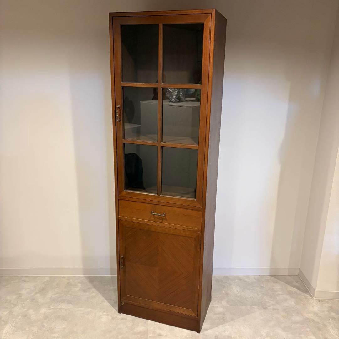 食器棚　飾り棚　ガラス扉付き　キャビネット　収納棚　木製