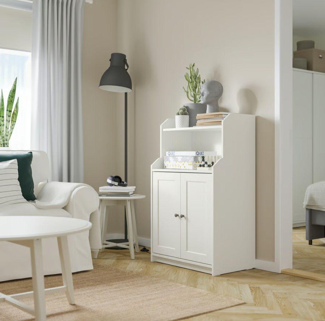 IKEA HAUGA ハウガ キャビネット 本棚 食器棚 ホワイト