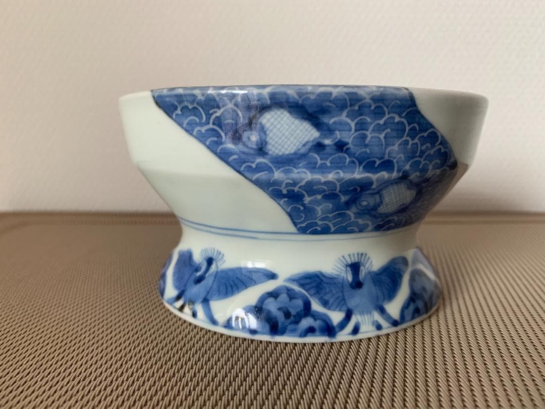 ✨SALE✨染付中鉢３種　幕末～明治期　レトロ　アンティーク　時代骨董