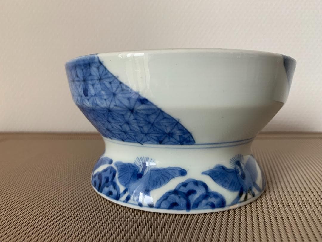 ✨SALE✨染付中鉢３種　幕末～明治期　レトロ　アンティーク　時代骨董