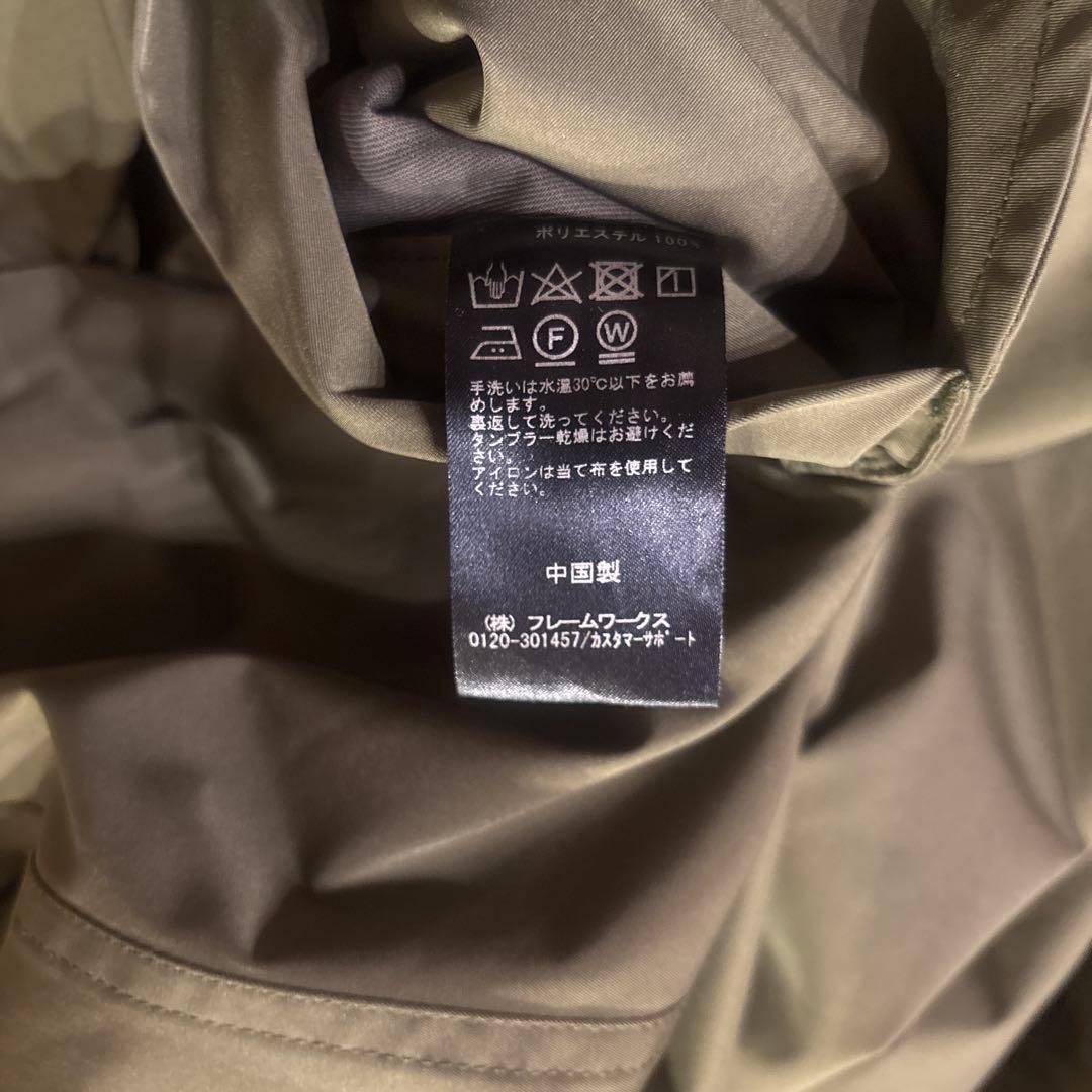 ライナーコート付きオリーブグリーン モッズコート フード付き　38サイズ