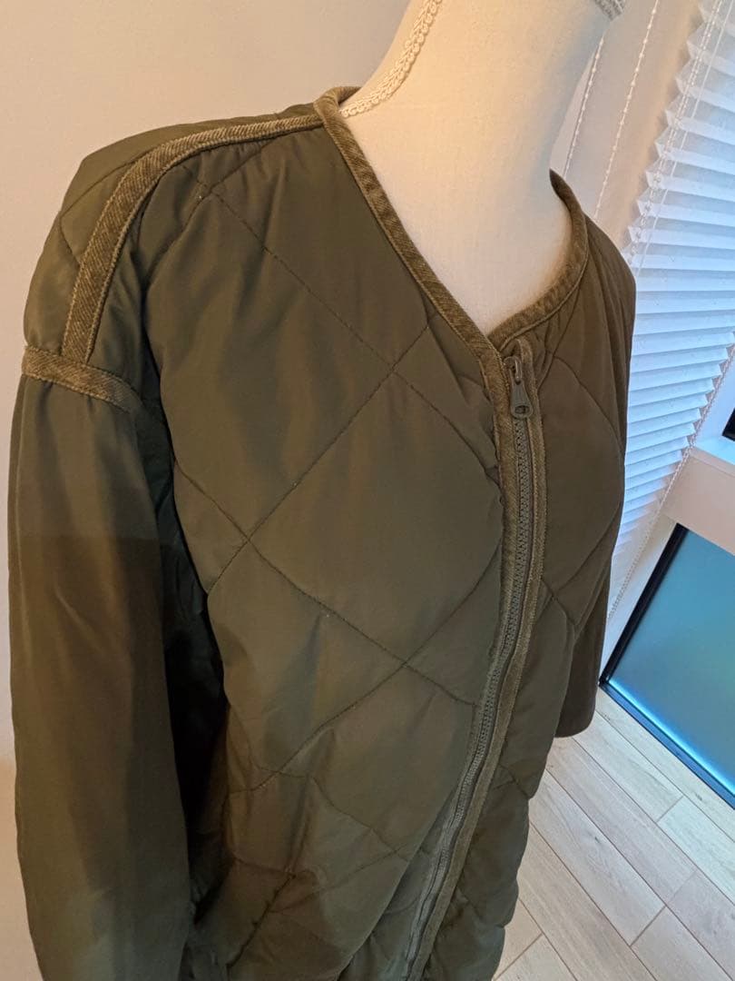 ライナーコート付きオリーブグリーン モッズコート フード付き　38サイズ