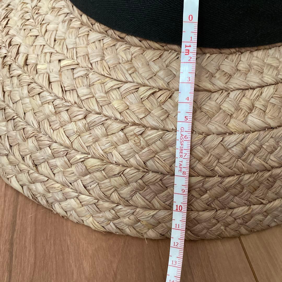 へレンカミンスキー　麦わら帽子　黒リボン付き