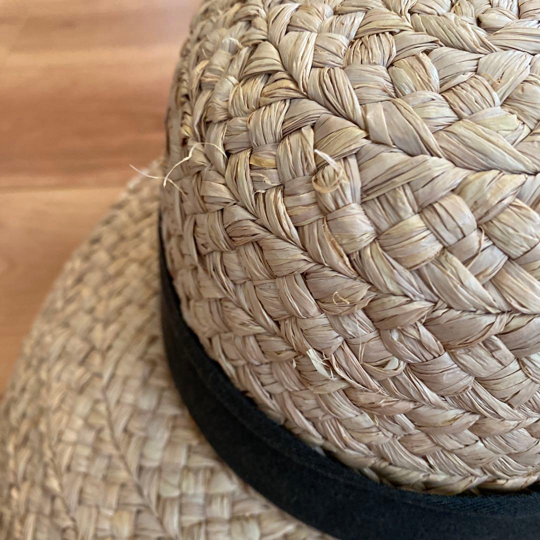 へレンカミンスキー　麦わら帽子　黒リボン付き