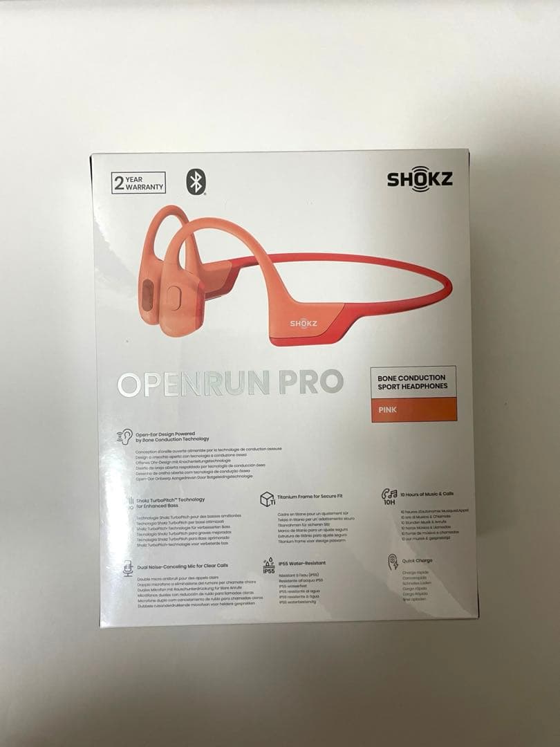 SHOKZ OPENRUN PRO 骨伝導イヤホン ピンク