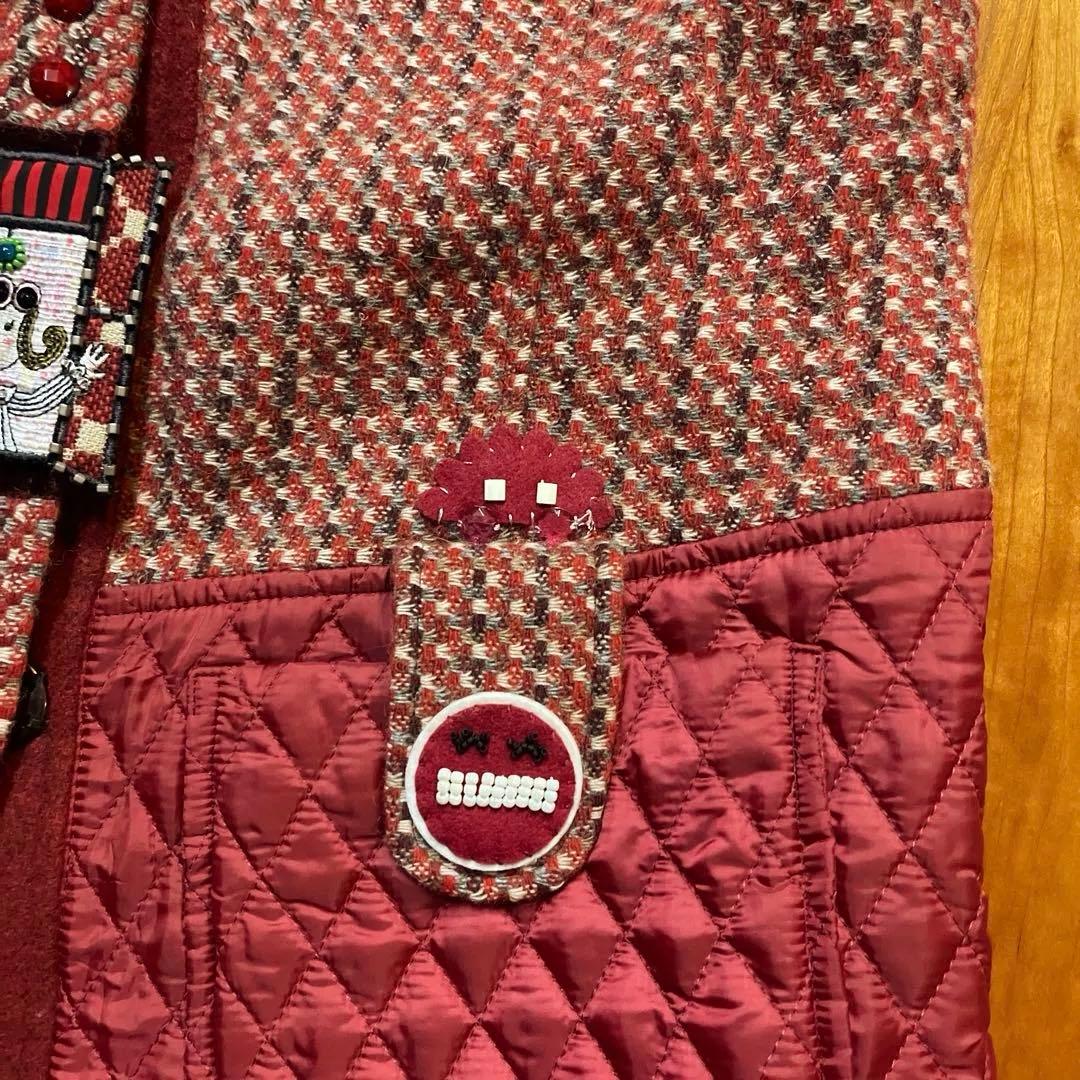 アルベロベロ.ブタさん中綿入りキルティング暖かジレ