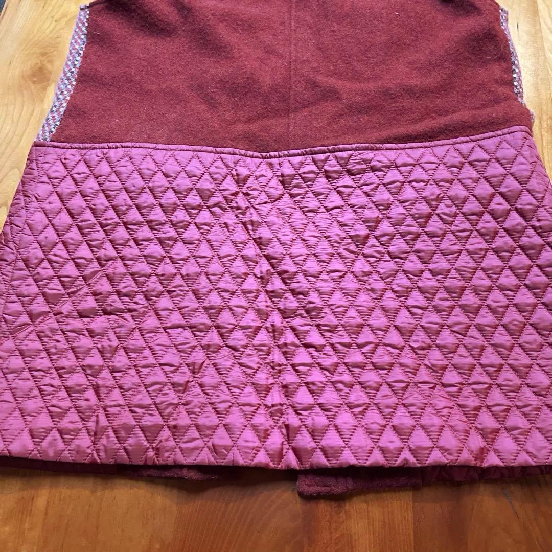 アルベロベロ.ブタさん中綿入りキルティング暖かジレ