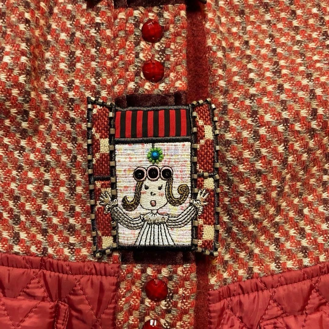 アルベロベロ.ブタさん中綿入りキルティング暖かジレ