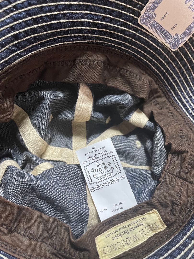 帽子 VINTAGE DENIM FATIGUE HAT H.W.DOG