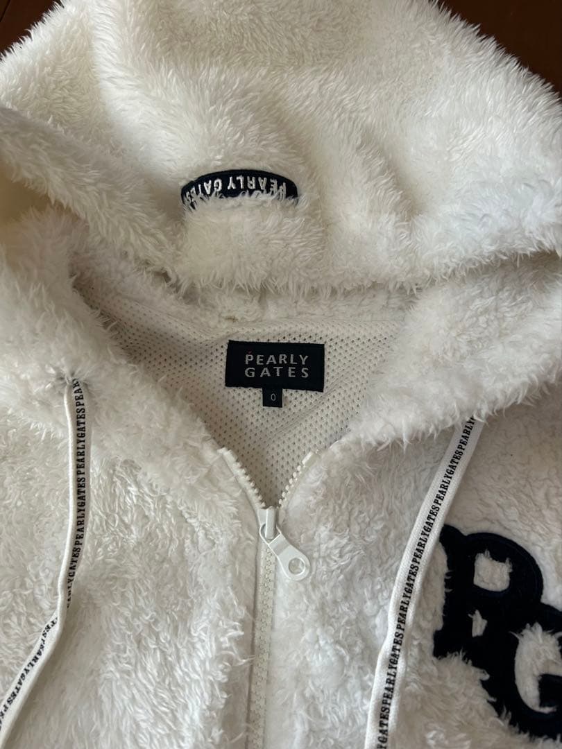 PEARLY GATES★白ふわもこフード付きパーカーサイズ0