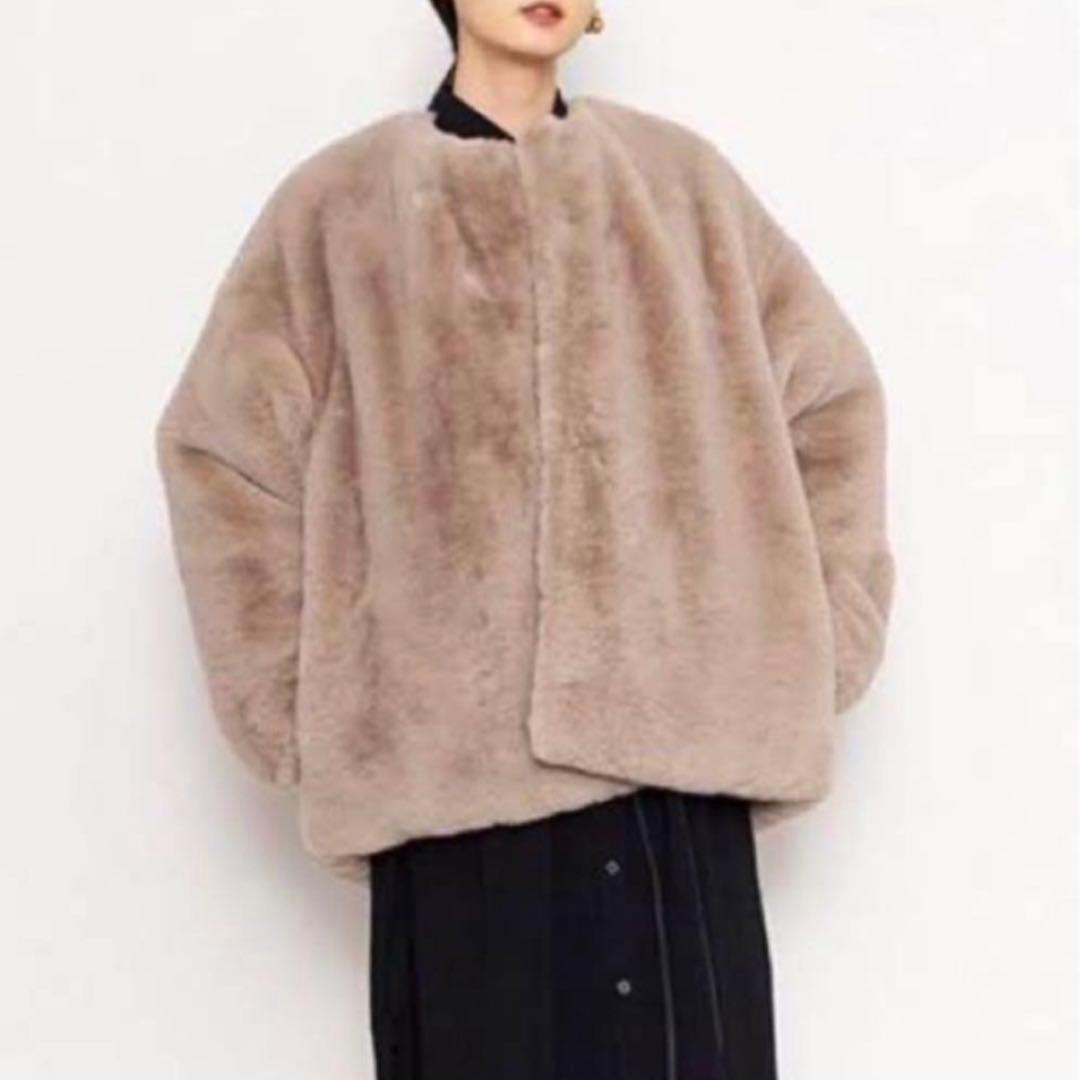 【HYKE】ハイク✨フェイクファーコート　リバーシブル　定価96800円