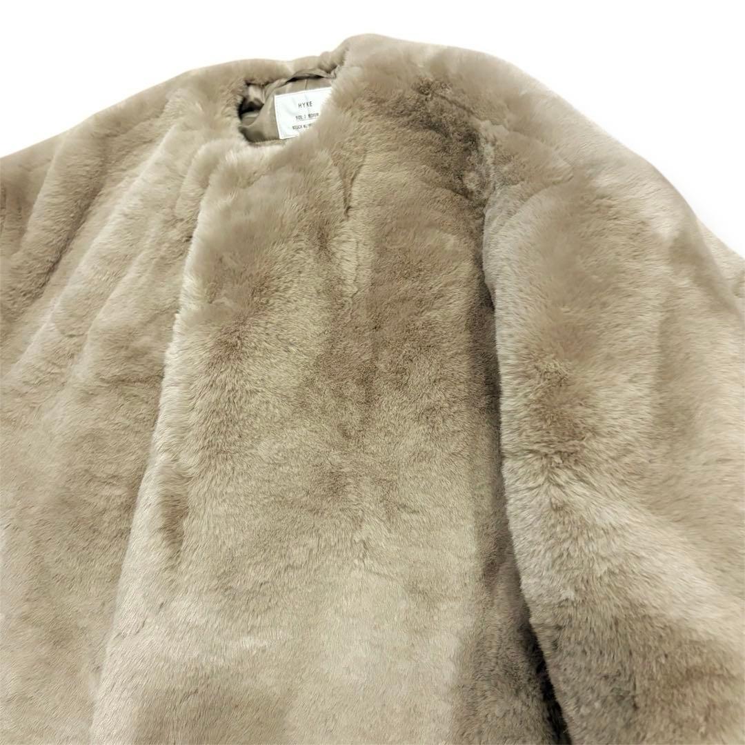 【HYKE】ハイク✨フェイクファーコート　リバーシブル　定価96800円