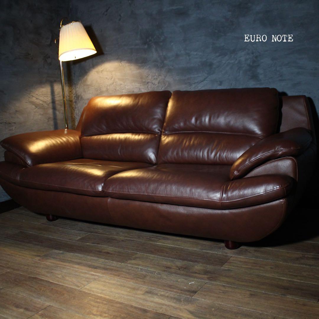 みなとフレンチソファ　本革　極上コレクターコンディション　ソファ