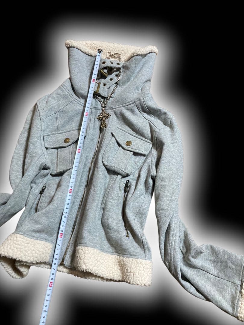 00s当時物ボアy2k平成ギャルフェアリーグランジロックNANAベルトジャケット