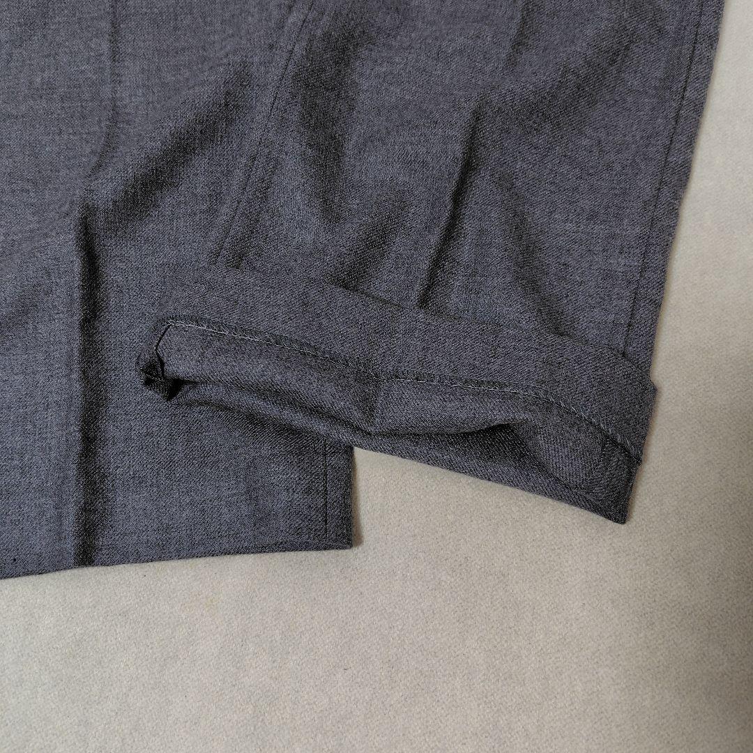 美品 AP STUDIO サキソニー ウール セミフレア パンツ 総ゴム