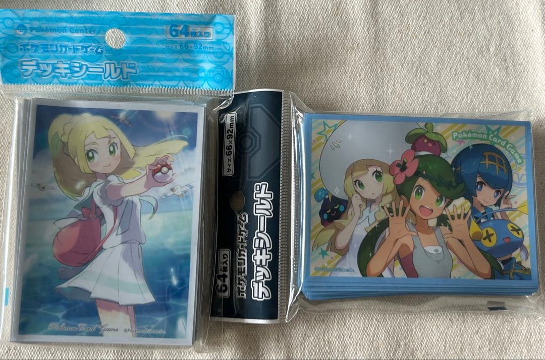 ポケカ デッキシールド スリーブ がんばリーリエ マオ スイレン リーリエ