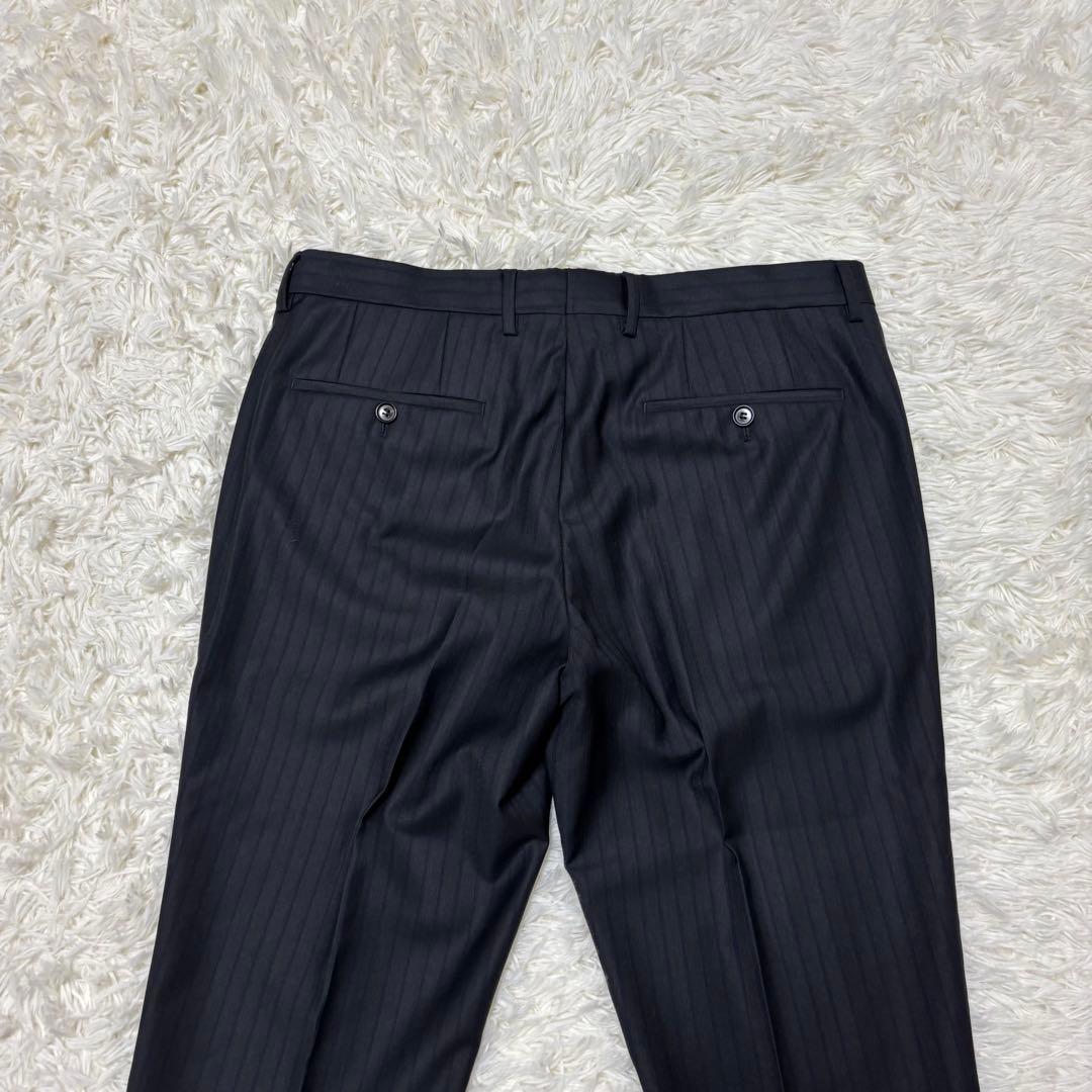 HUGO BOSSセットアップ Super110'S ネイビーストライプ