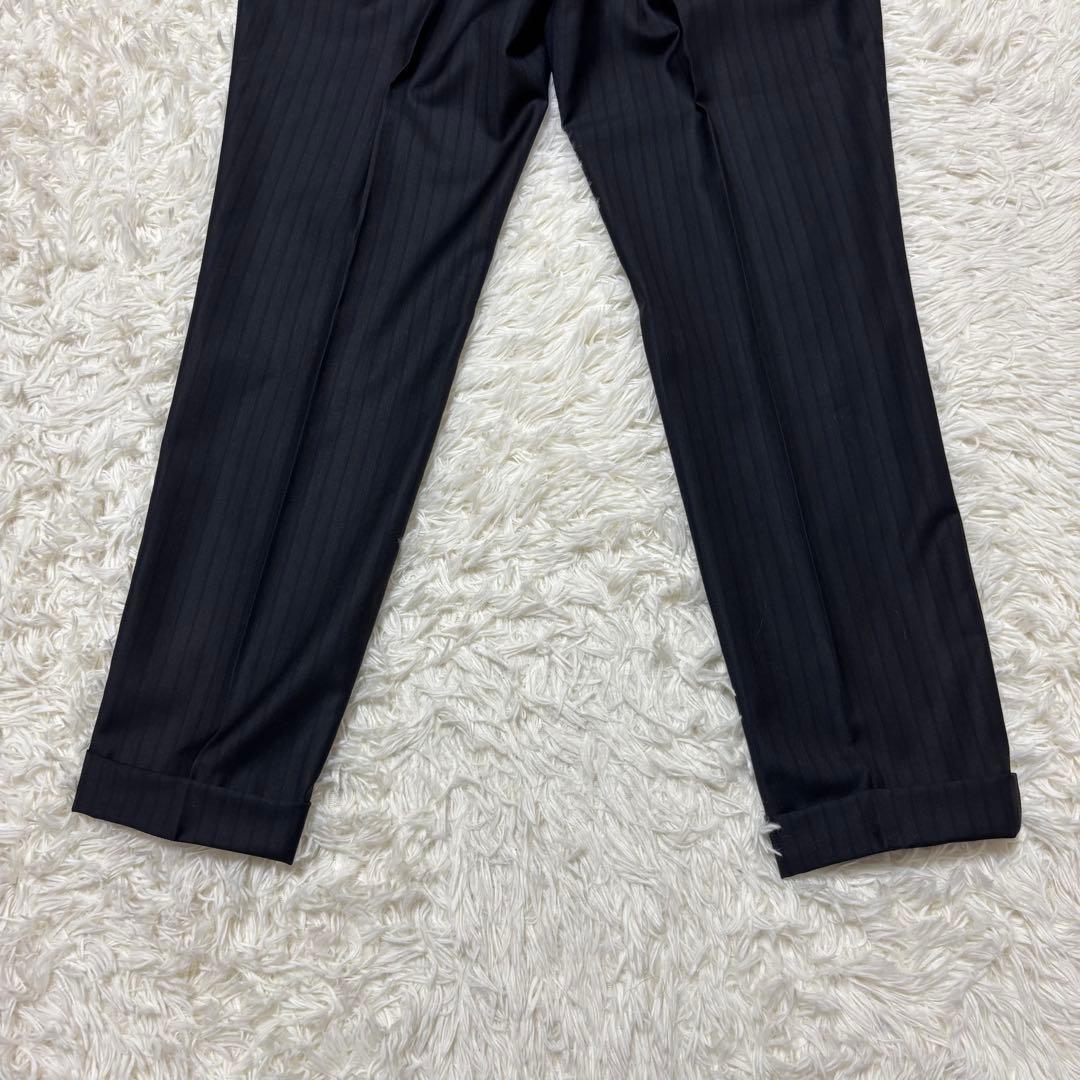 HUGO BOSSセットアップ Super110'S ネイビーストライプ