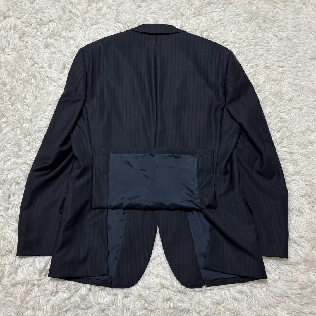 HUGO BOSSセットアップ Super110'S ネイビーストライプ