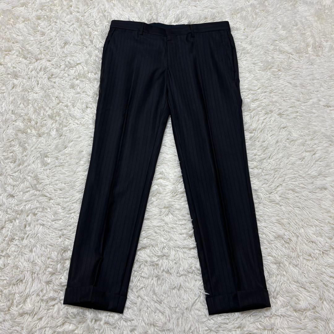 HUGO BOSSセットアップ Super110'S ネイビーストライプ