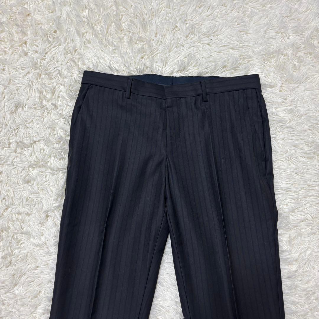 HUGO BOSSセットアップ Super110'S ネイビーストライプ