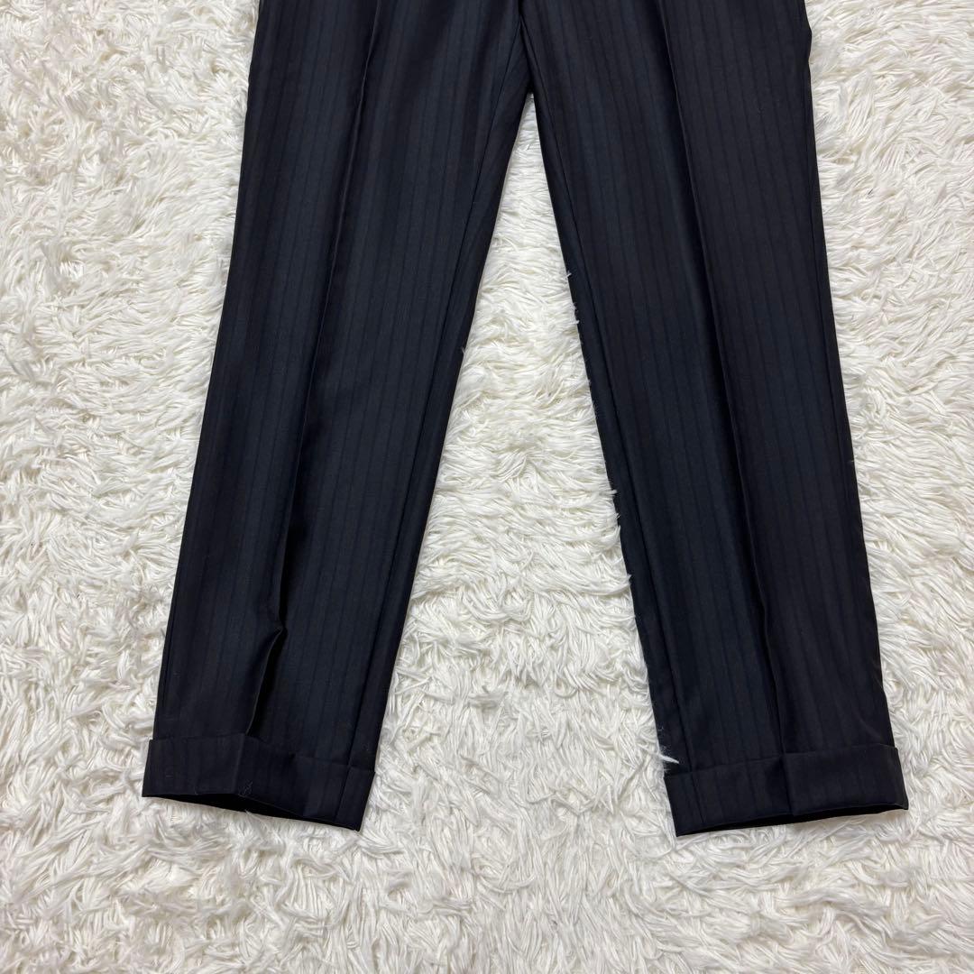 HUGO BOSSセットアップ Super110'S ネイビーストライプ