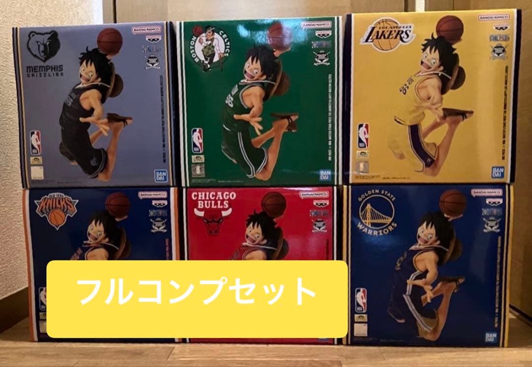 ONE PIECE × NBA ルフィ フィギュア 6種 コンプリート