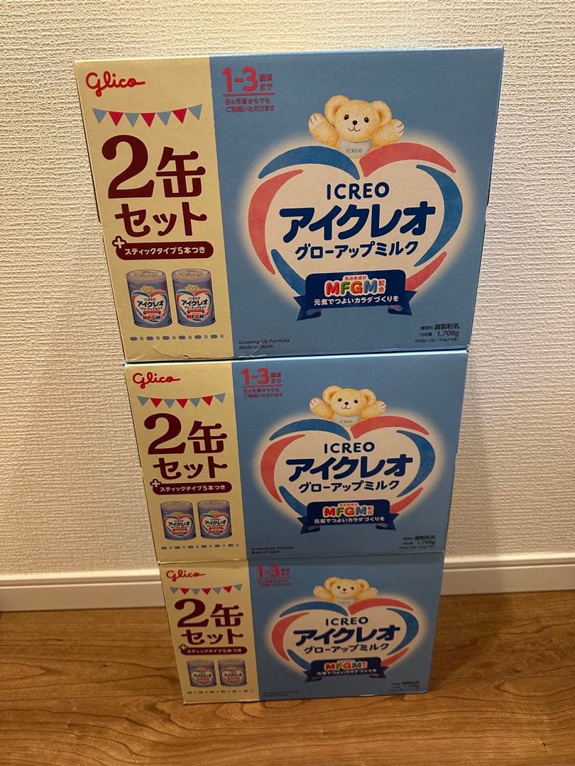 Glico アイクレオ グローアップミルク 6缶セット
