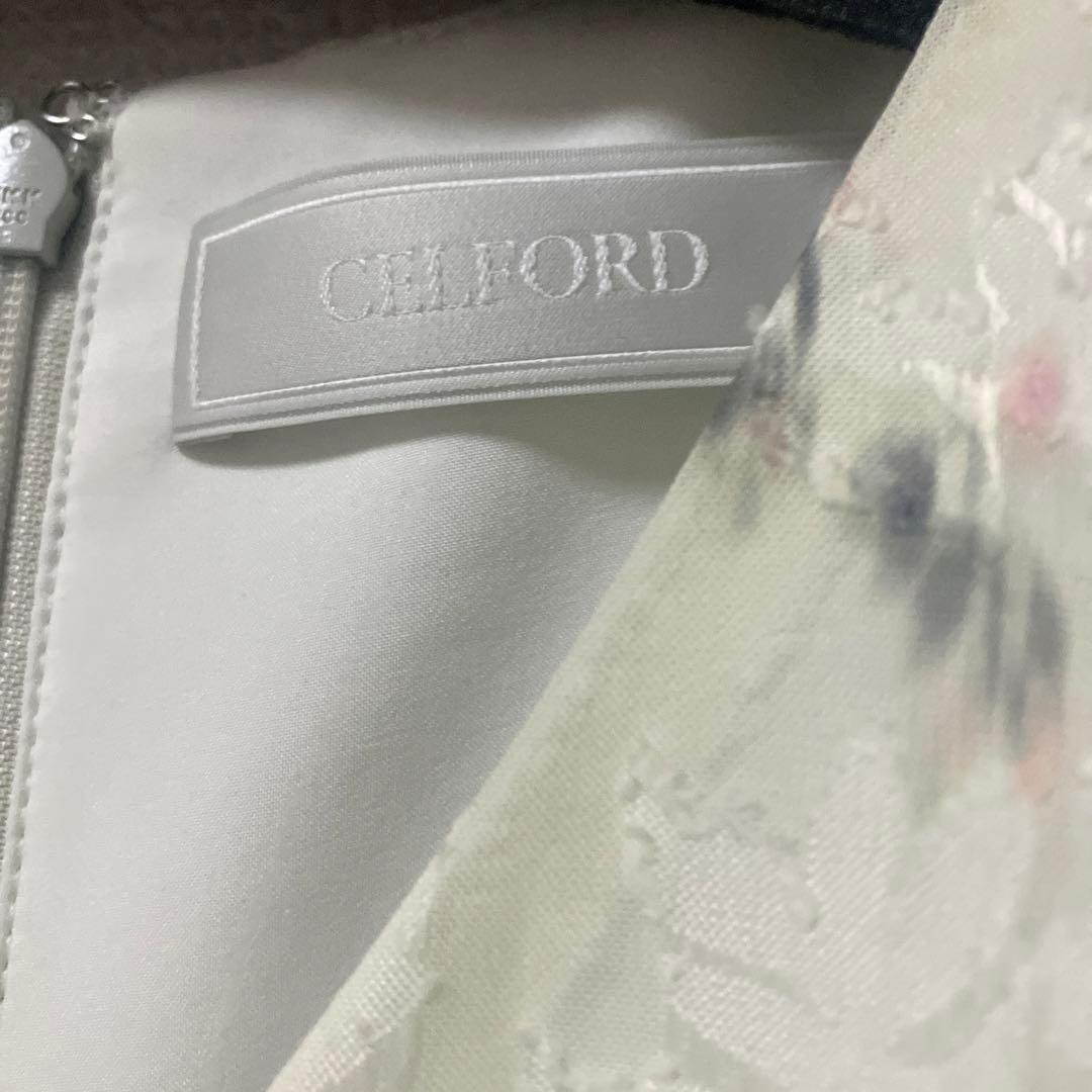 【新品】セルフォード　ウエストペプラムデザインワンピース　ミント　36